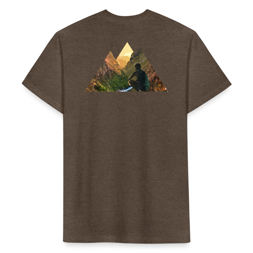 Fitted Cotton/Poly T-Shirt by Next Level - heather espresso