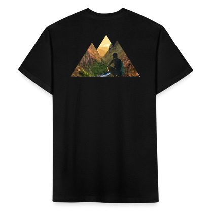 Fitted Cotton/Poly T-Shirt by Next Level - black