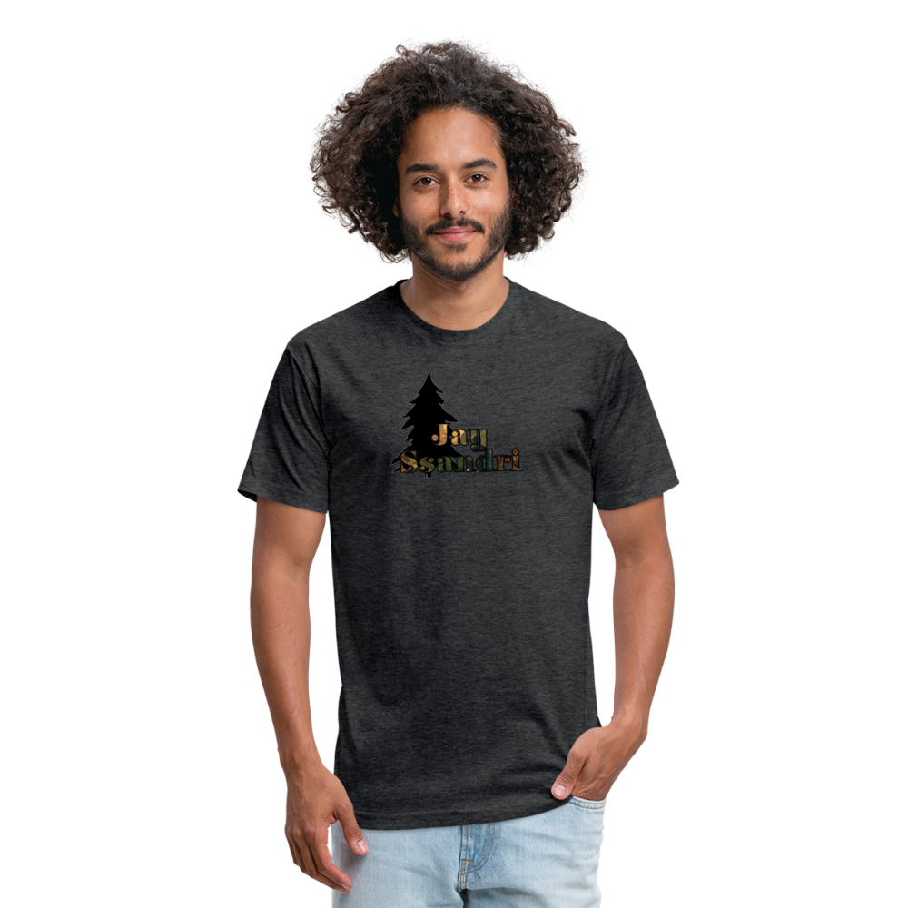 Fitted Cotton/Poly T-Shirt by Next Level - heather black