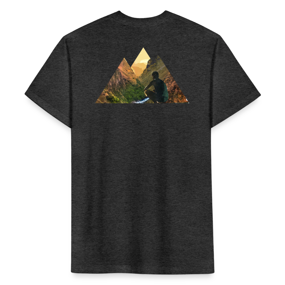 Fitted Cotton/Poly T-Shirt by Next Level - heather black