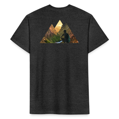 Fitted Cotton/Poly T-Shirt by Next Level - heather black