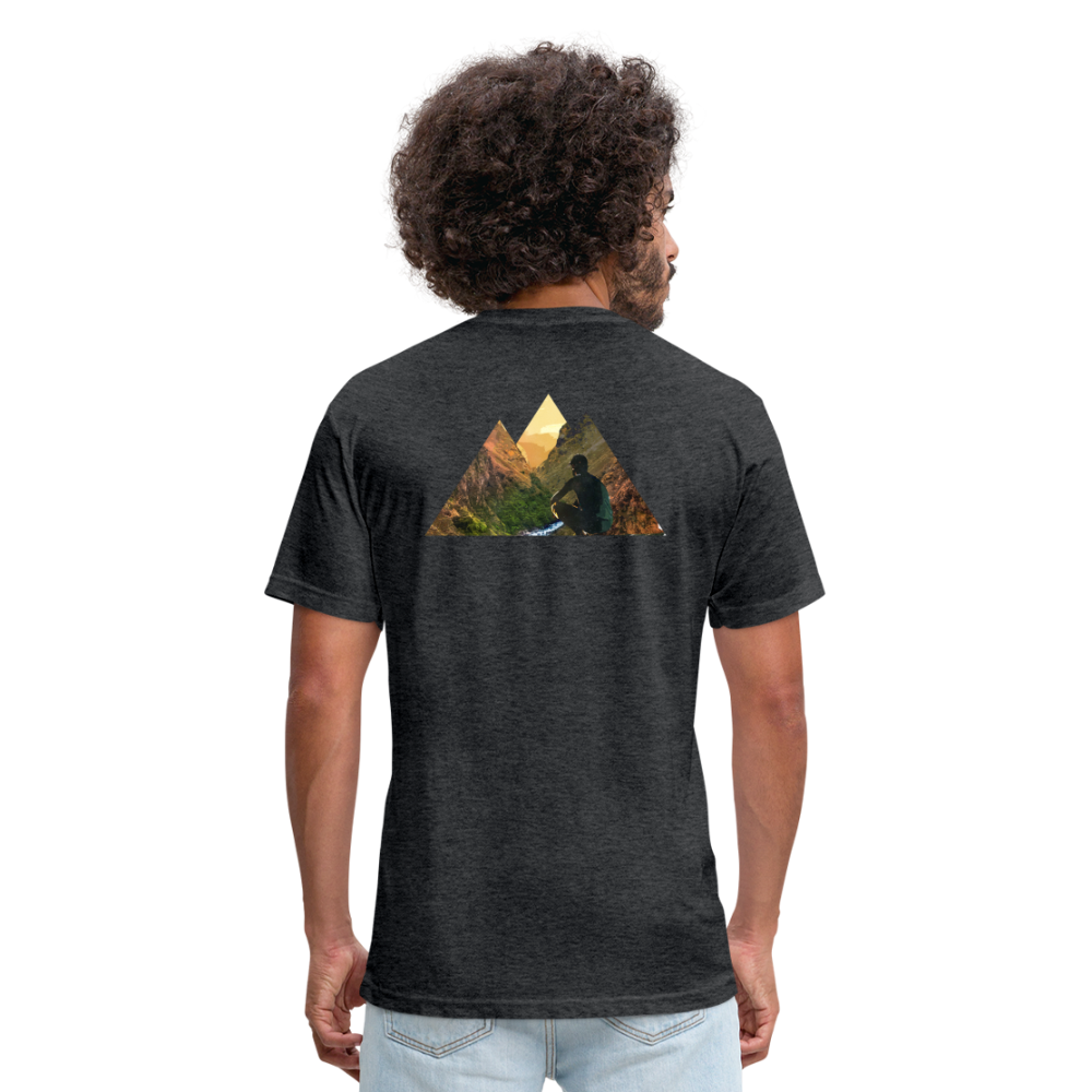 Fitted Cotton/Poly T-Shirt by Next Level - heather black