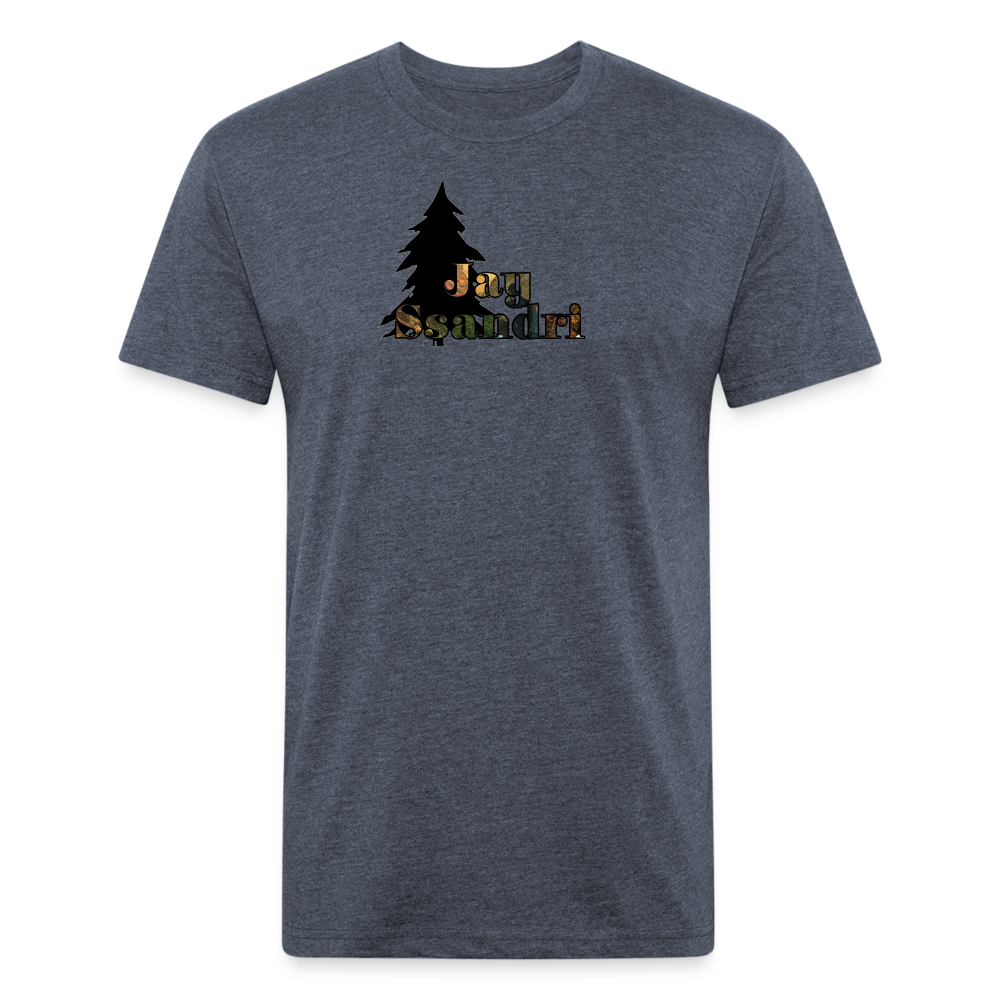 Fitted Cotton/Poly T-Shirt by Next Level - heather navy