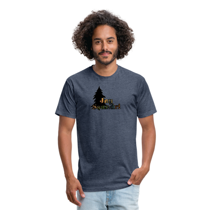 Fitted Cotton/Poly T-Shirt by Next Level - heather navy