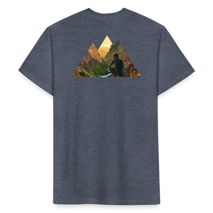 Fitted Cotton/Poly T-Shirt by Next Level - heather navy