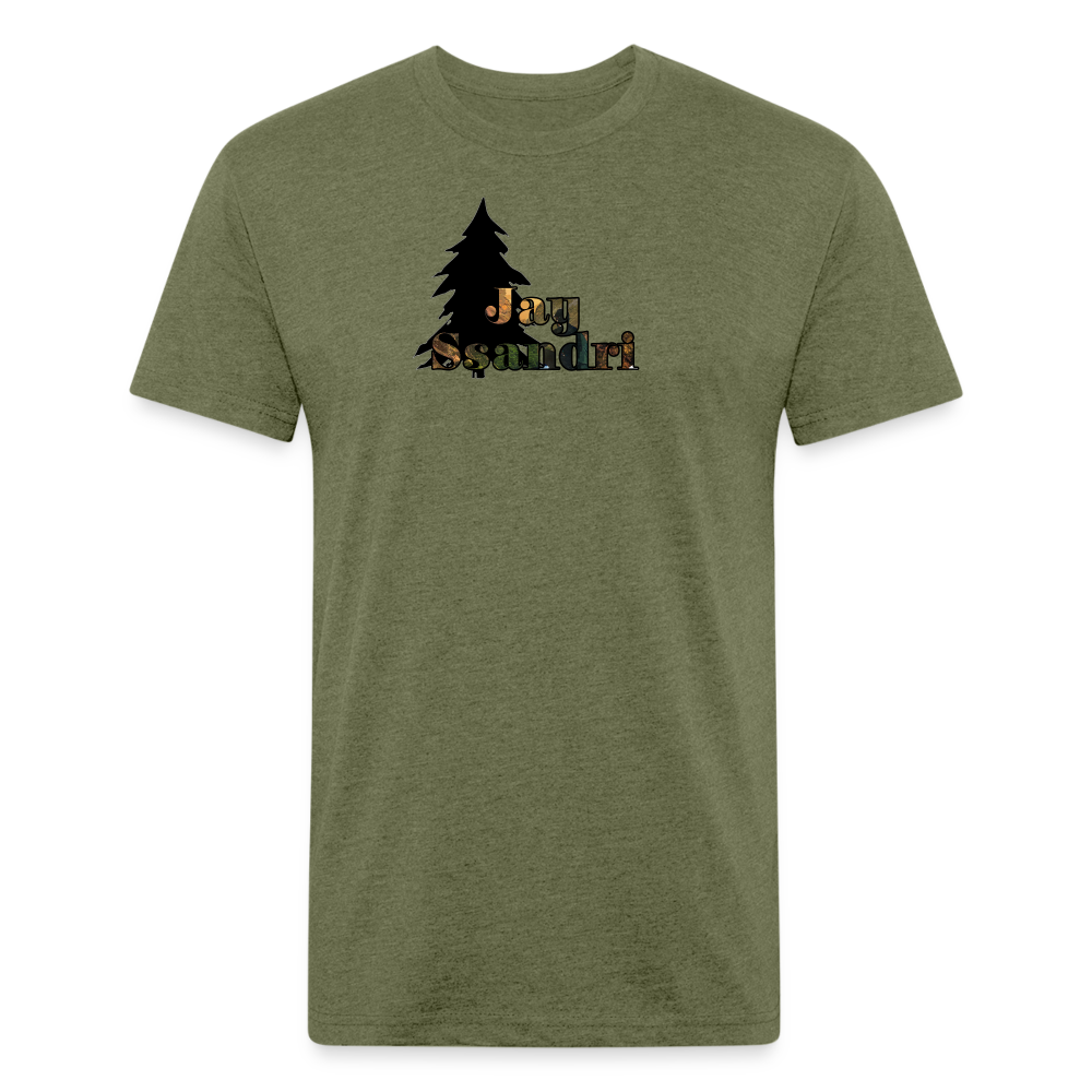 Fitted Cotton/Poly T-Shirt by Next Level - heather military green