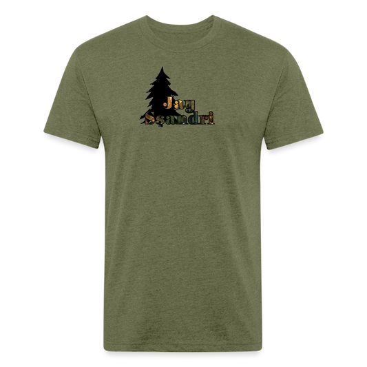 Fitted Cotton/Poly T-Shirt by Next Level - heather military green