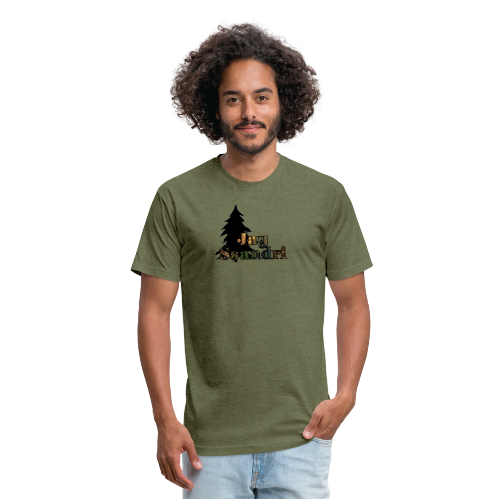 Fitted Cotton/Poly T-Shirt by Next Level - heather military green