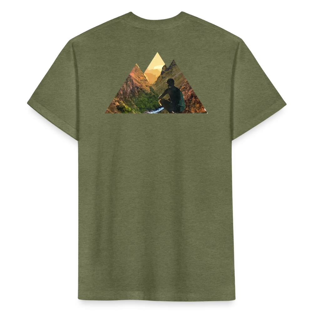 Fitted Cotton/Poly T-Shirt by Next Level - heather military green