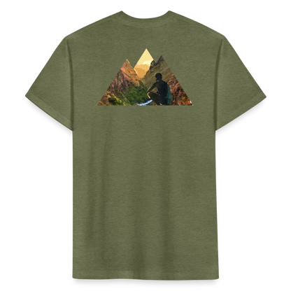 Fitted Cotton/Poly T-Shirt by Next Level - heather military green