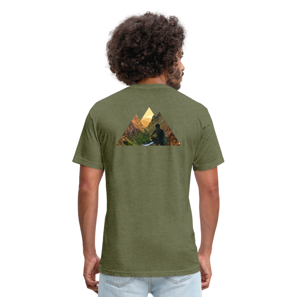 Fitted Cotton/Poly T-Shirt by Next Level - heather military green