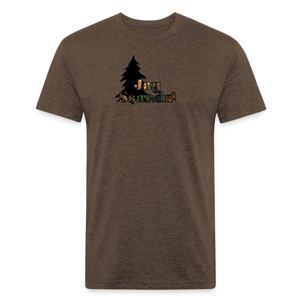 Fitted Cotton/Poly T-Shirt by Next Level - heather espresso