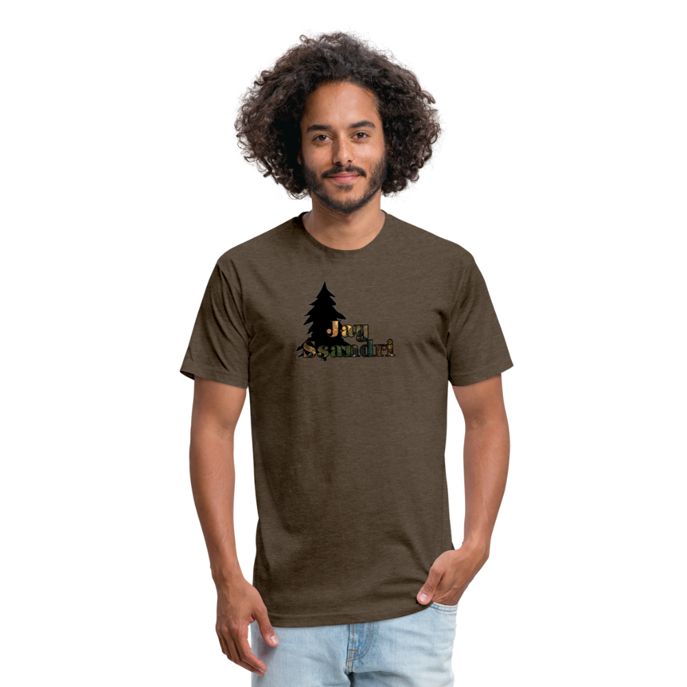 Fitted Cotton/Poly T-Shirt by Next Level - heather espresso