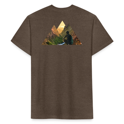 Fitted Cotton/Poly T-Shirt by Next Level - heather espresso