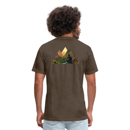 Fitted Cotton/Poly T-Shirt by Next Level - heather espresso