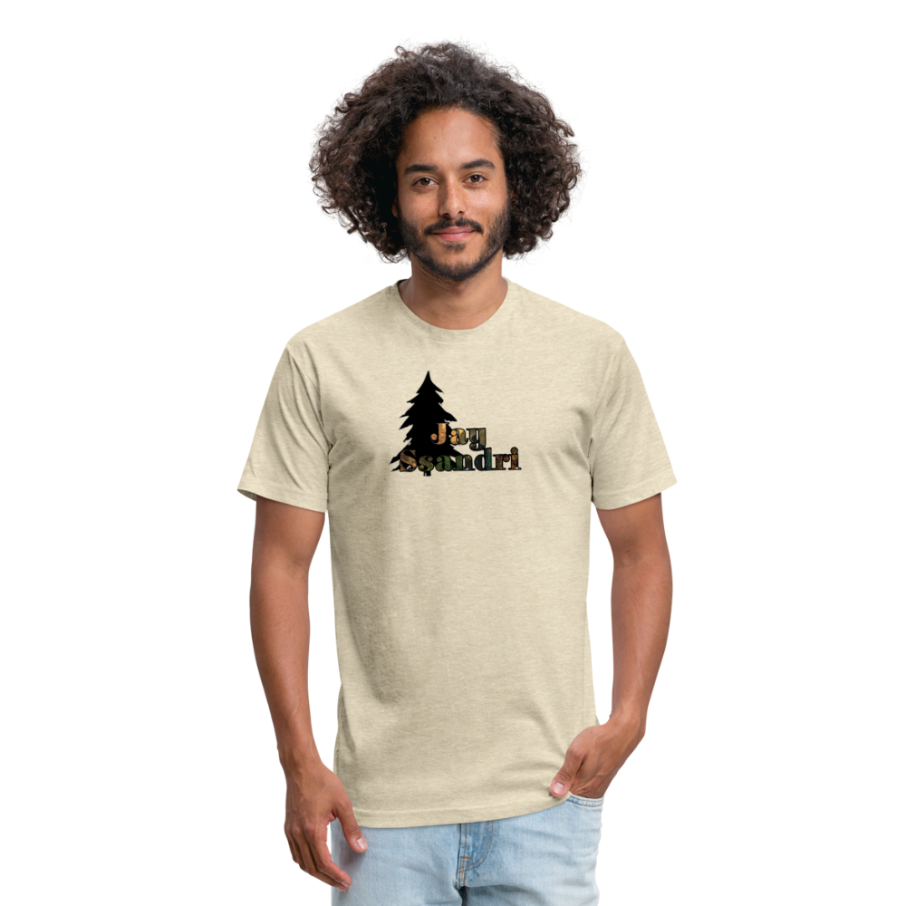 Fitted Cotton/Poly T-Shirt by Next Level - heather cream