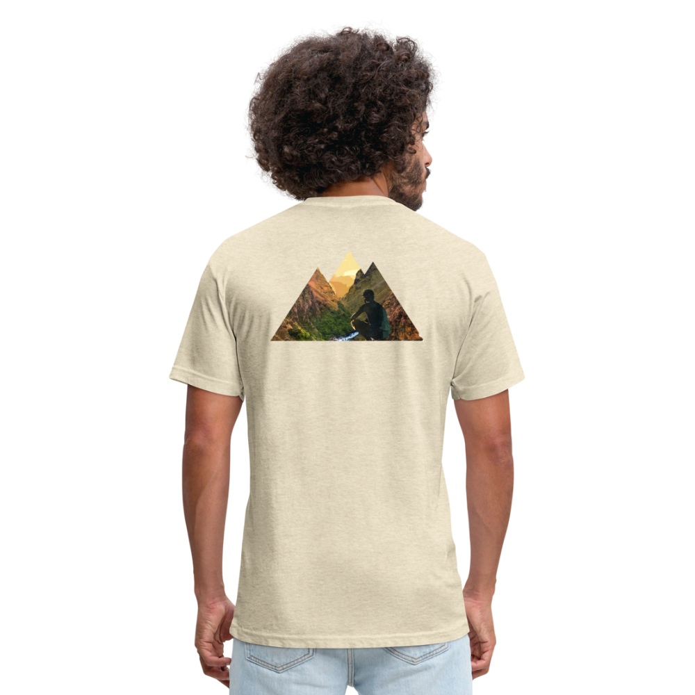 Fitted Cotton/Poly T-Shirt by Next Level - heather cream