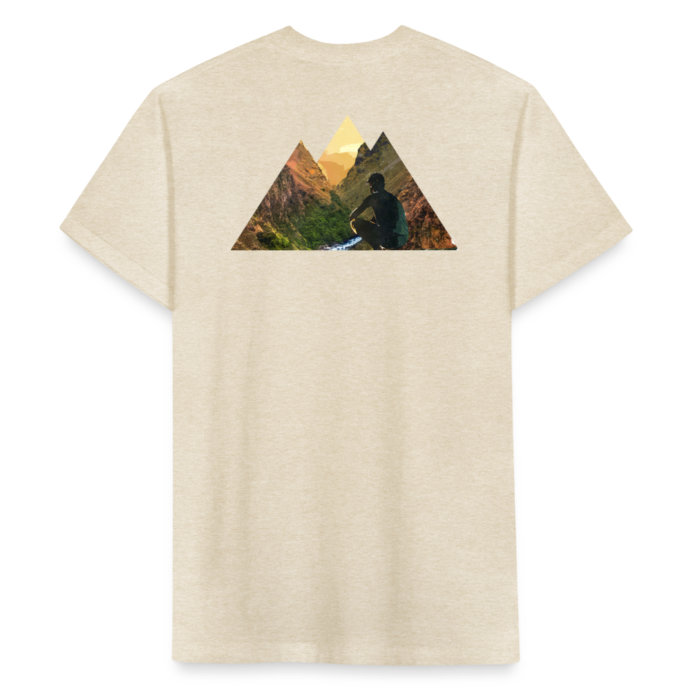 Fitted Cotton/Poly T-Shirt by Next Level - heather cream