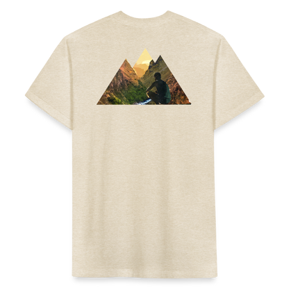 Fitted Cotton/Poly T-Shirt by Next Level - heather cream